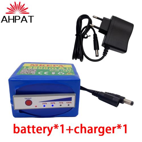 새로운 휴대용 12V 13800mAh 배터리 충전식 리튬 이온 배터리 팩 대용량 DC 12.6v 13.8Ah CCTV 캠 모니터  충전기 24,230원