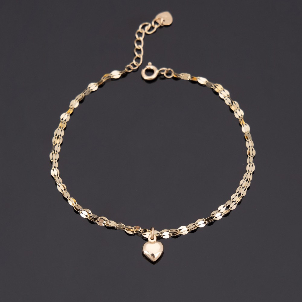 루키스톤 14k 미네스 통통 하트 두줄팔찌 14k팔찌 238,000원