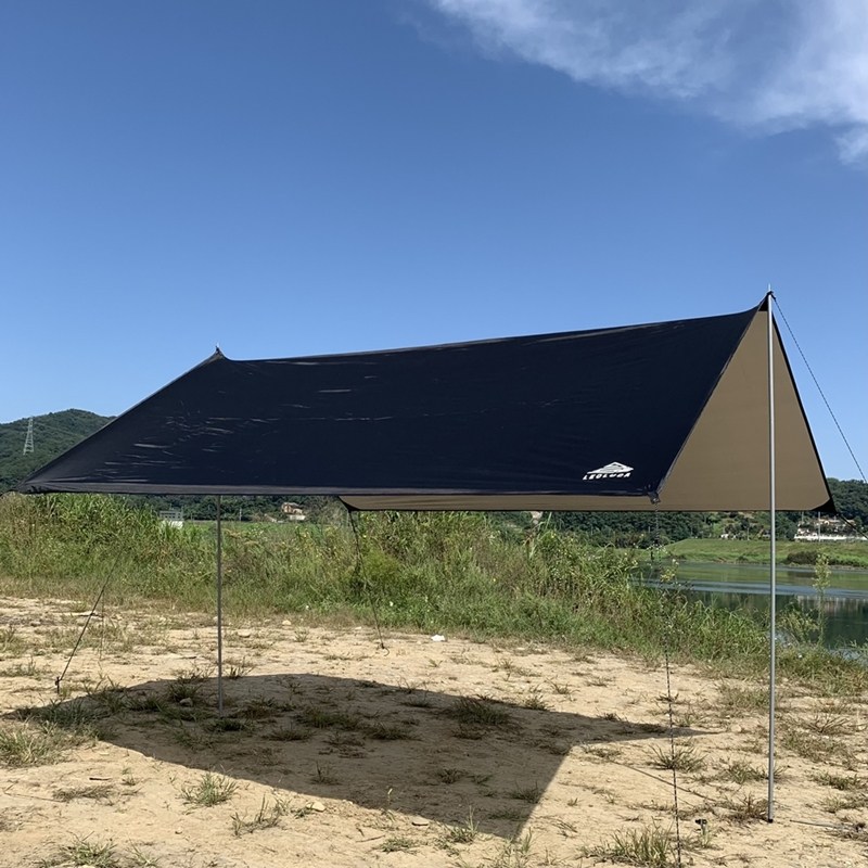 감성 차박 어닝 미니 타프 캠핑 그늘막 피크닉 카크닉 렉타 헥사 아이보리 블랙, 블랙-원단단품 25,900원