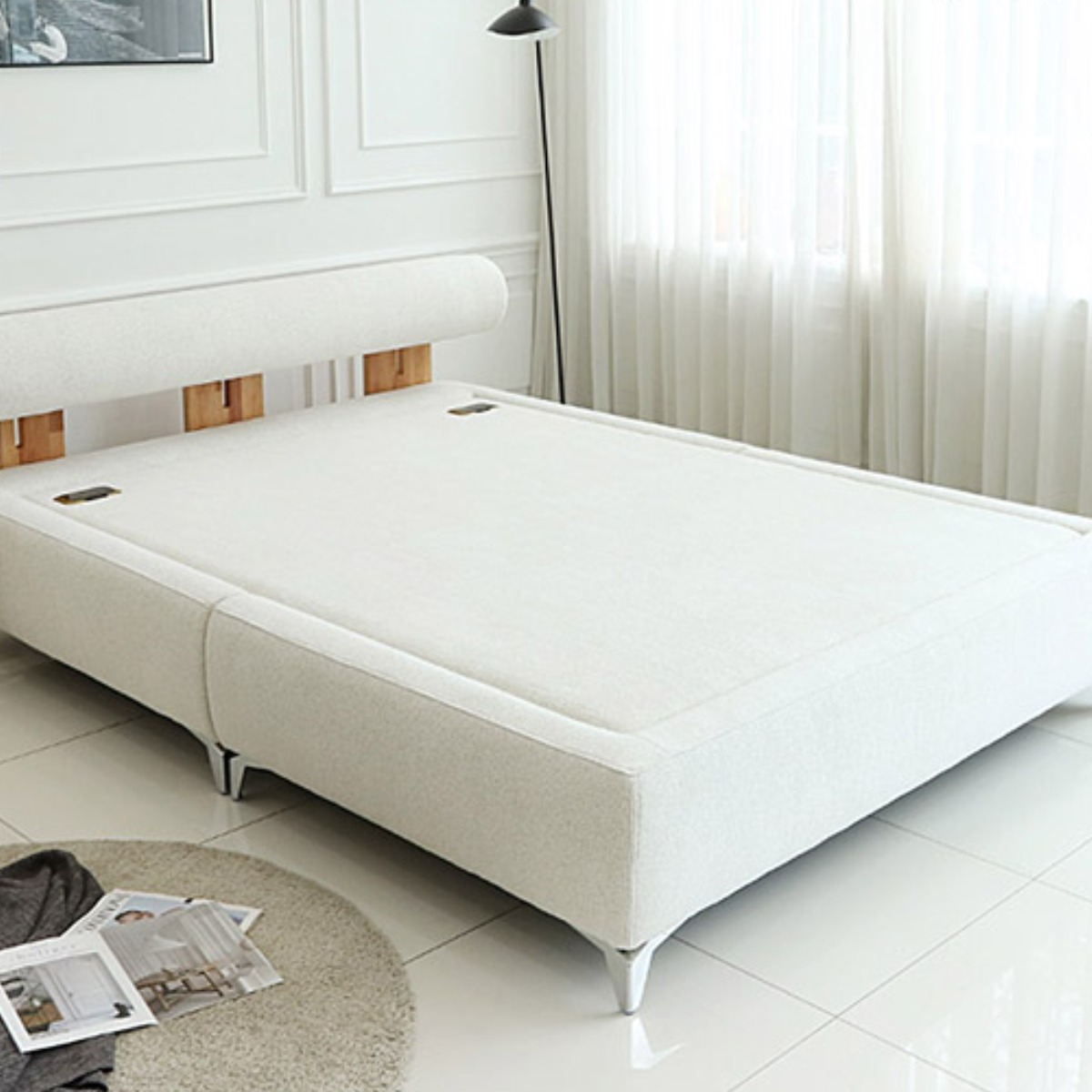 국내제작 끌레오 팡스 패브릭 옥돌 황토볼 흙침대 온열 황토침대 퀸 Q CL460 2,101,000원