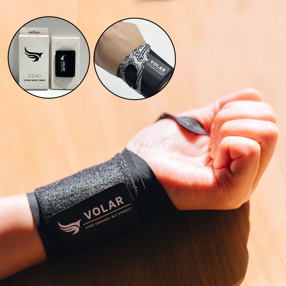 VOLAR 디엔드 테이핑 손목 보호대 밴드 아대, 블랙, 1개 23,900원