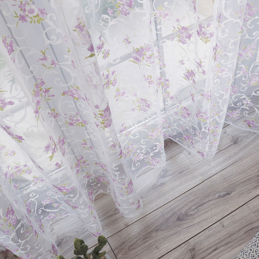 유스몰 플라워 자수 레이스 커튼 봉집형 13,800원