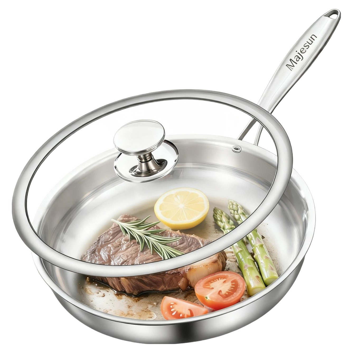 Majesun 316 스테인리스 통3중 인덕션 겸용 스텐 후라이팬 무코팅 프라이팬, 1개, 26cm 35,900원