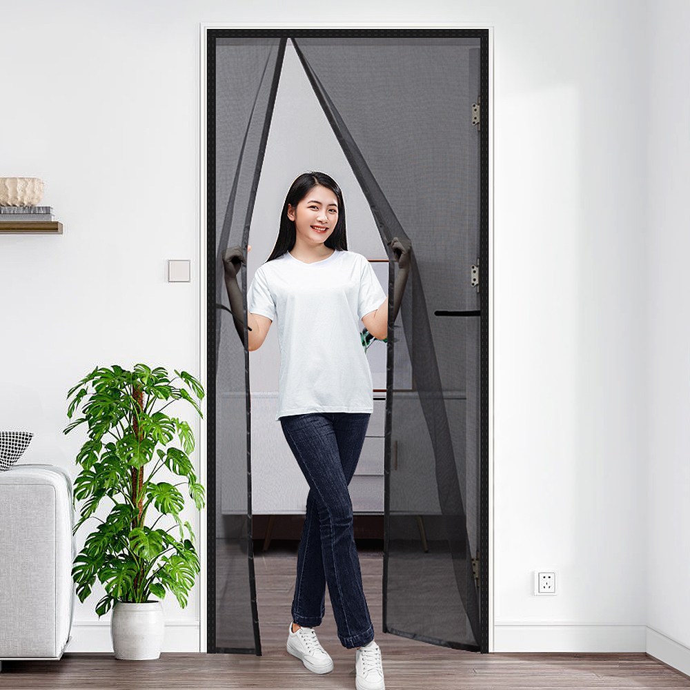 현관 방충망 찢어지지 않는 자석 방문 모기장 블랙, 1개 16,900원