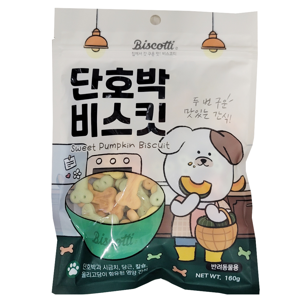 더주스 비스코티 반려견 비스켓 160g, 단호박 + 당근 + 시금치 혼합맛, 160g, 1개 3,900원