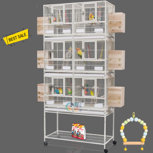 앵무새장 고급 대형 바퀴달린 이동장 청소하기쉬운 케이지 철제 선반 놀이터 날림장 3단 489,000원