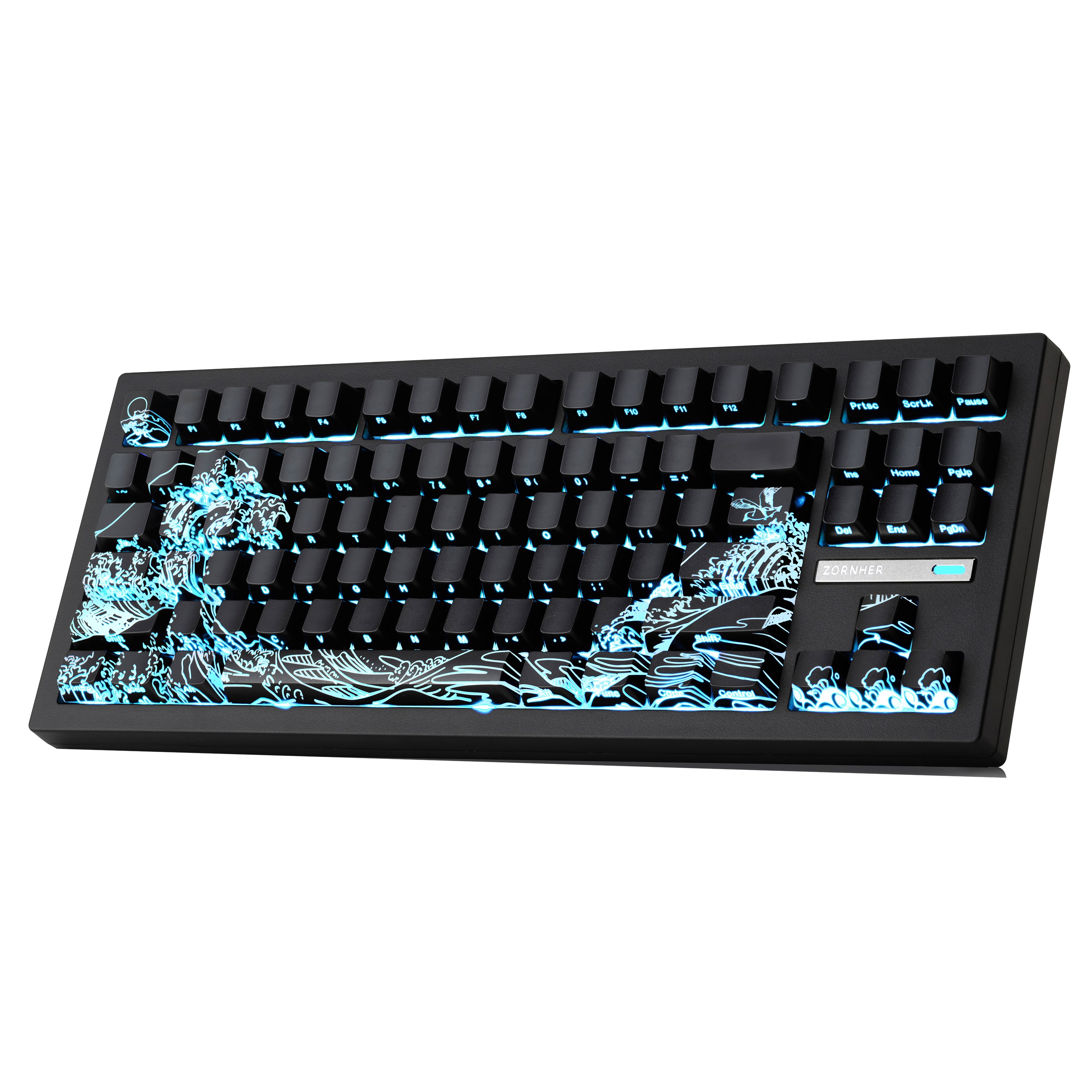 ZORNHER 87키 무선 기계식 키보드, 게이밍 키보드, 핫스왑 및 커스터마이징 지원, 가나가와 지역 제품, 이상적인 선물., ZH870, 우키요에 220,000원