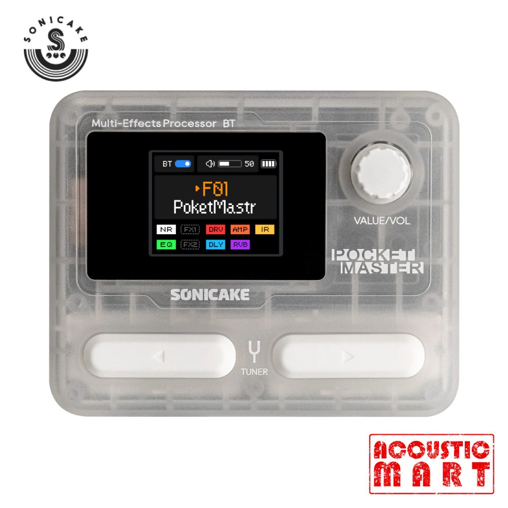 소니케이크 포켓마스터 Pocket Master QME-10 TWH 반투명 기타 일렉기타 베이스 초소형 미니 멀티이펙터 95,000원