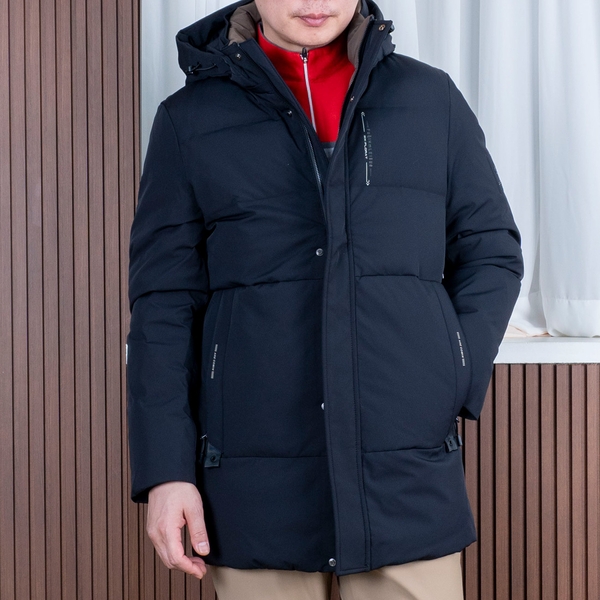 중년 남성 고급 구스다운 히트락 후드탈부착 패딩 하프 점퍼 125,800원