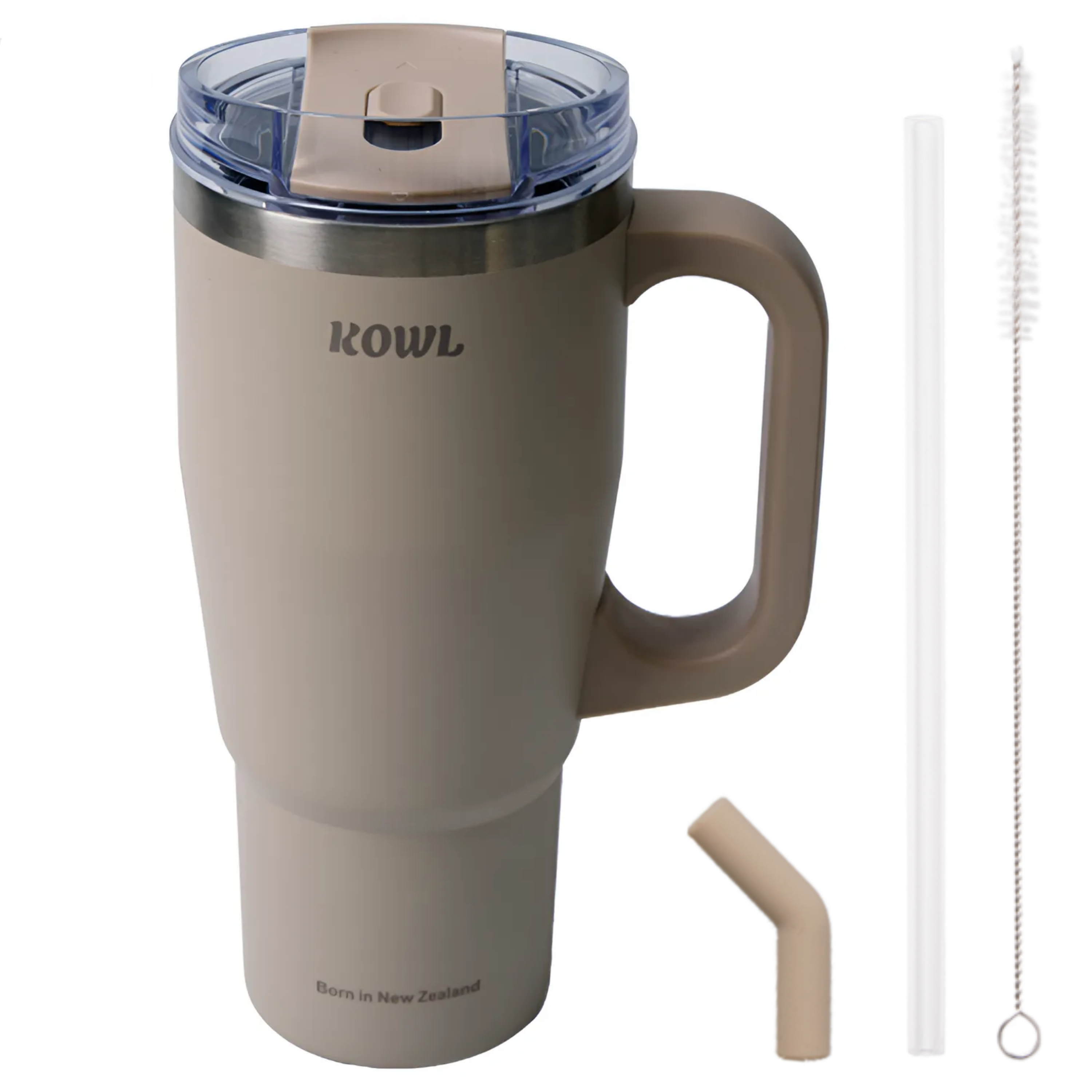 코울 밀퍼드 대용량 트라이탄 빨대 손잡이 이중진공 보온보냉 차량용 스텐 텀블러, 오트밀 베이지, 1개, 950ml 33,800원