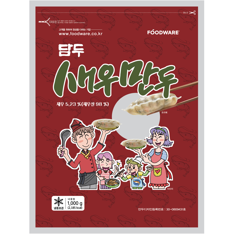 푸드웨어 담두 새우만두, 1kg, 12개 126,270원