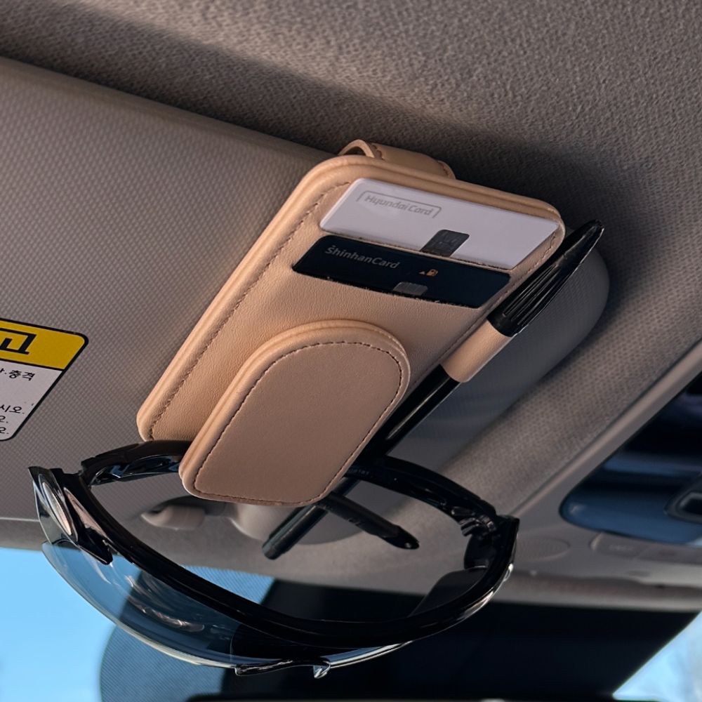 모너아 컴팩트 선바이저 카드포켓 차량용, 베이지, 1개 15,000원