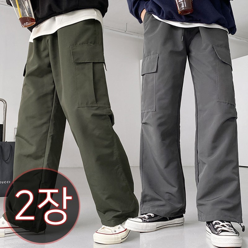 [1+1] 2장가격 뉴테크 스트링 카고 조거 와이드 팬츠 39,700원