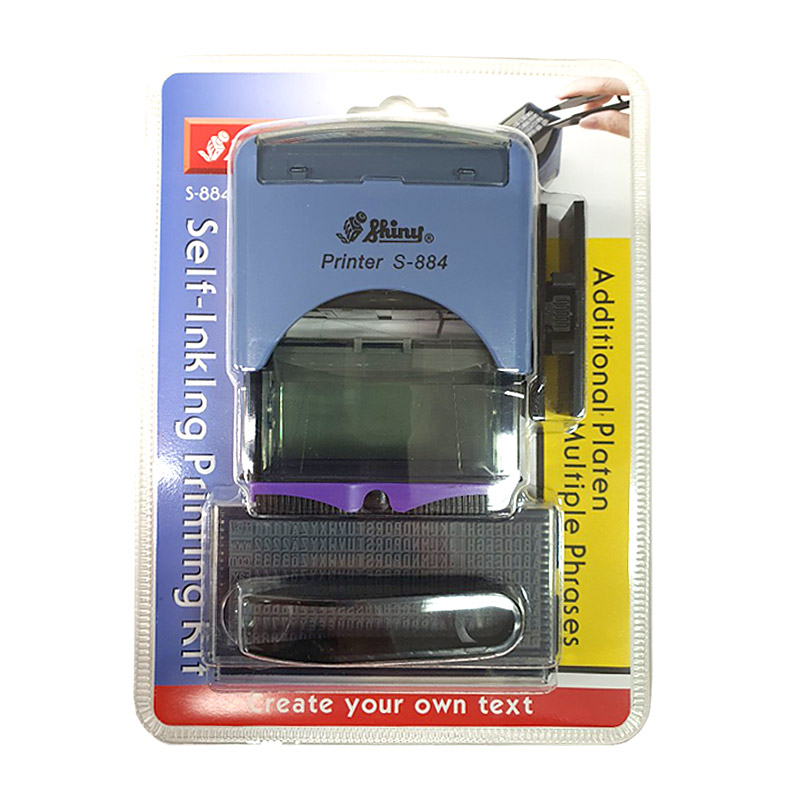 Shiny DIY 활자판 2p + 활자교체판 2p + 세팅용 집게 + 스탬프 본체 랜덤발송 + 스탬프 잉크패드 세트 S-884 35,000원