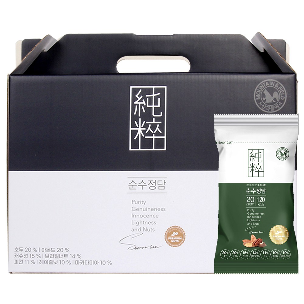 산과들에 순수정담 하루견과 30입 선물세트 30,780원