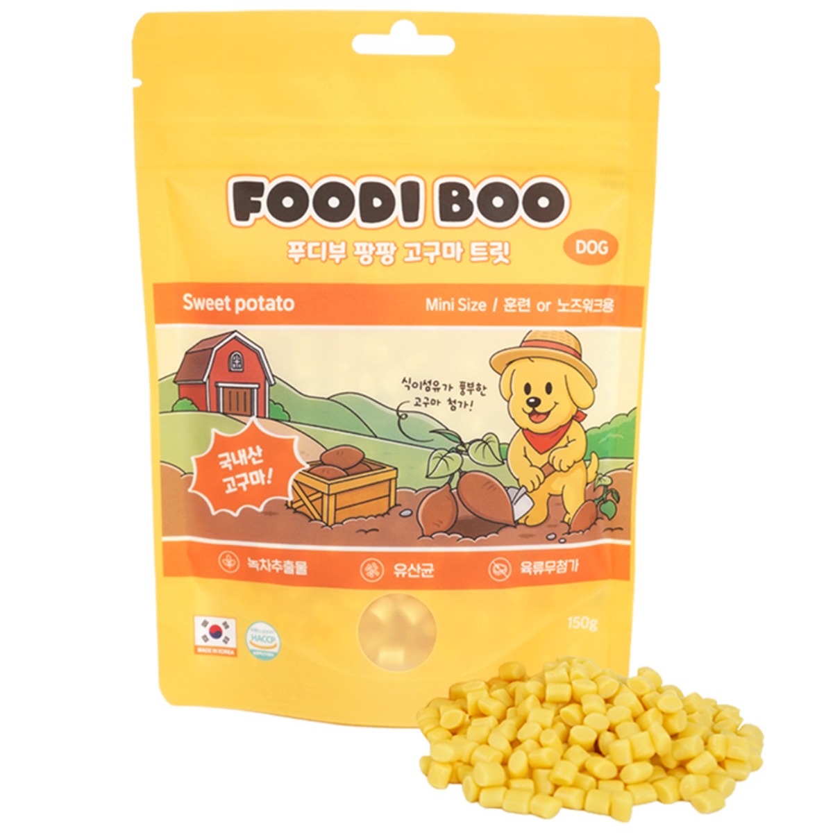 푸디부 강아지 간식 저칼로리 저알러지 노즈워크 트릿, 1개, 120g, 고구마 8,900원