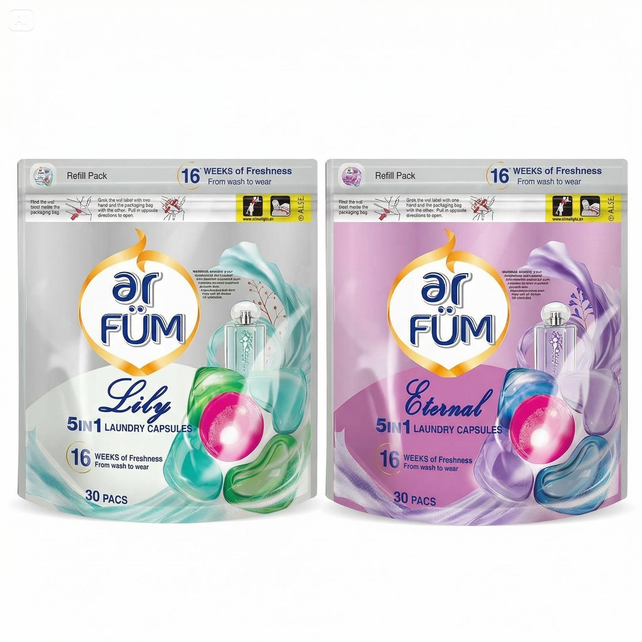 아로퓸 5in1 퍼퓸 캡슐세제 30개입X2종(화이트릴리+퓨어블라썸), 2개, 30개입 26,900원