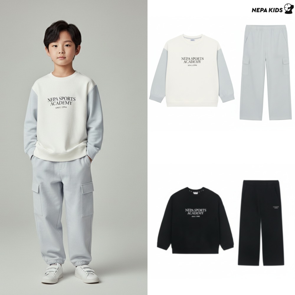 [백화점 출고] 네파키즈 상하복 세트 남아 스트레치 트레이닝 미니 쭈리 상하세트 53,700원