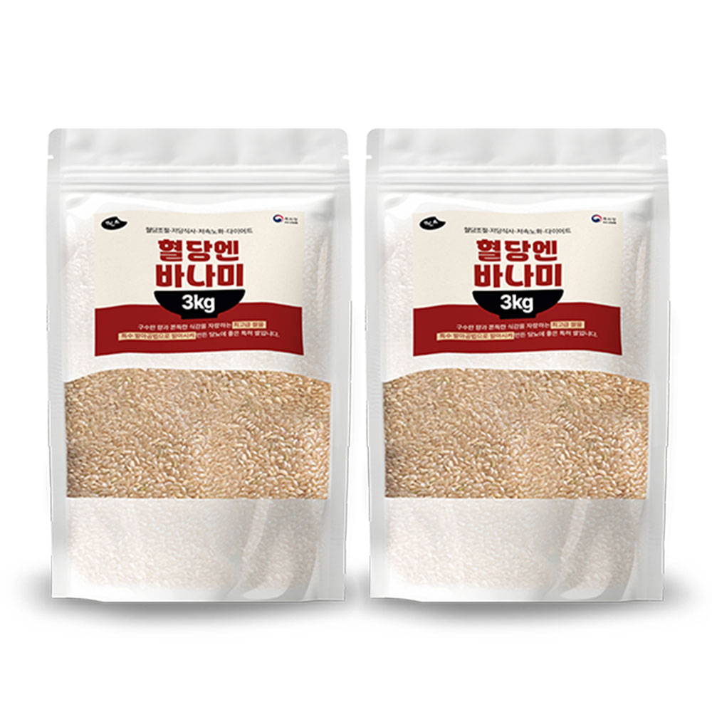 혈당엔 바나미 혈당강하 바나듐쌀 국산 발아현미 백미 혼합곡 저당식사 저속노화 다이어트, 6kg, 1개 66,790원