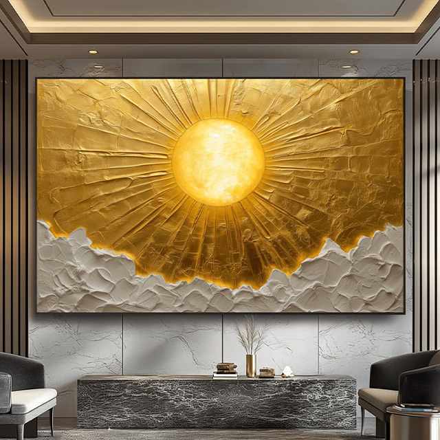 돈들어오는 황금 태양 그림 일출 캔버스 대형 개업 선물 24,900원