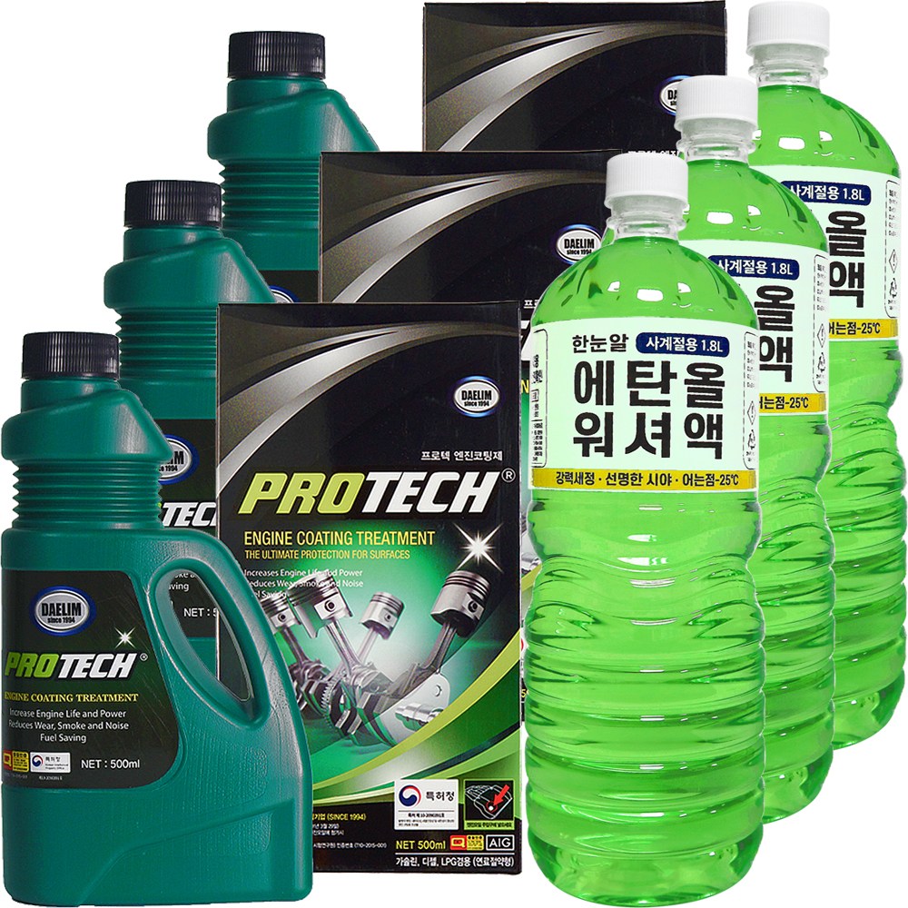 대림기업 프로텍 엔진코팅제 500ml 3개+워셔액 3개 54,000원