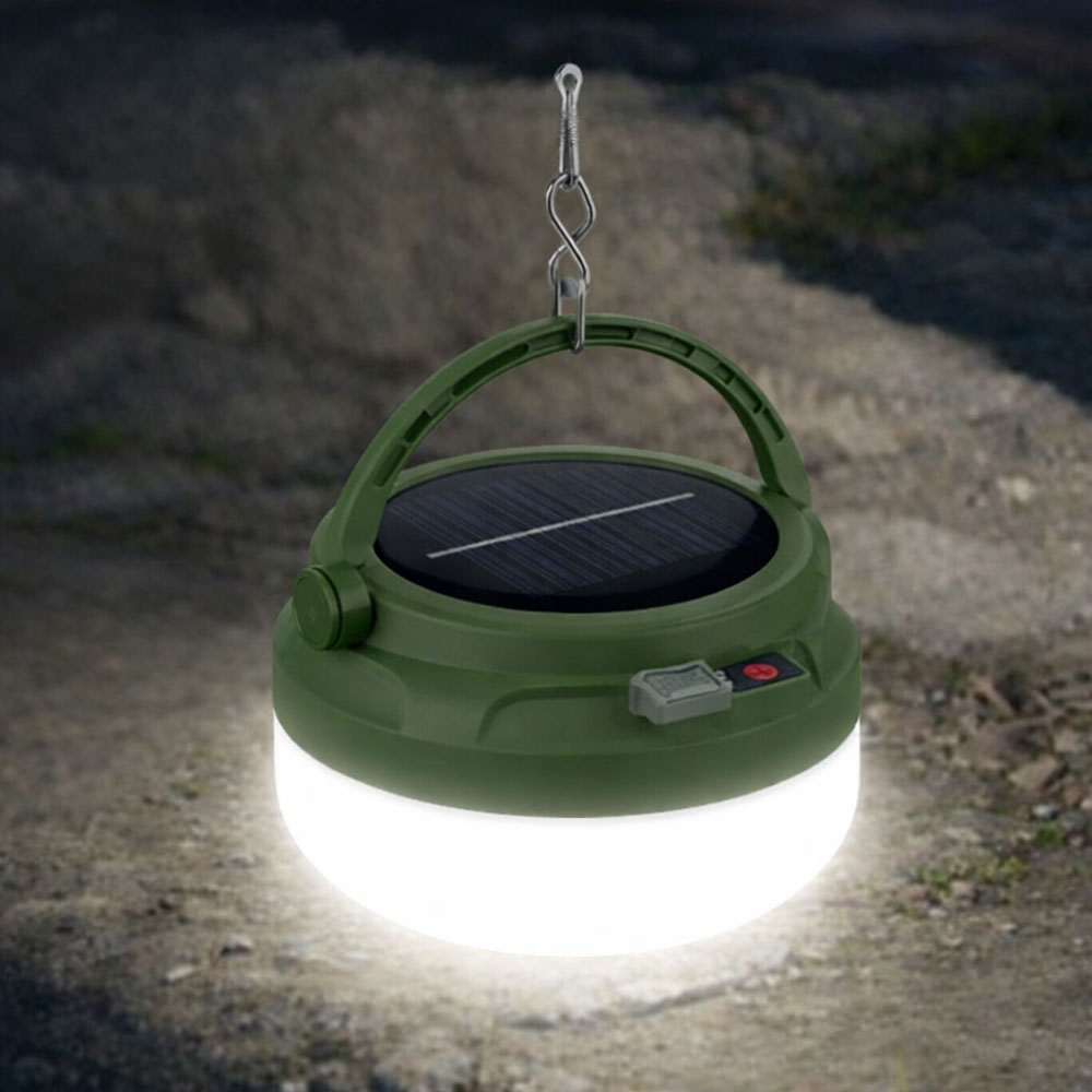 태양열 휴대용 LED 캠핑 랜턴 태양광 충전 야외 캠핑조명, 1개, 카키 TYPE2 24,900원