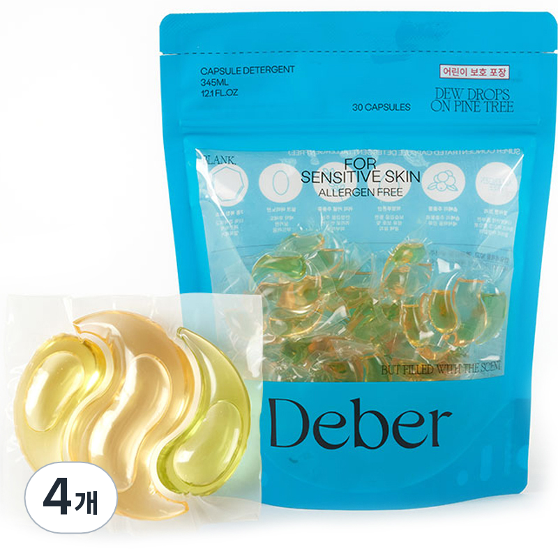 디베르 초고농축 알러지프리 올인원 캡슐세제 화이트머스크향, 30개입, 4개 45,170원