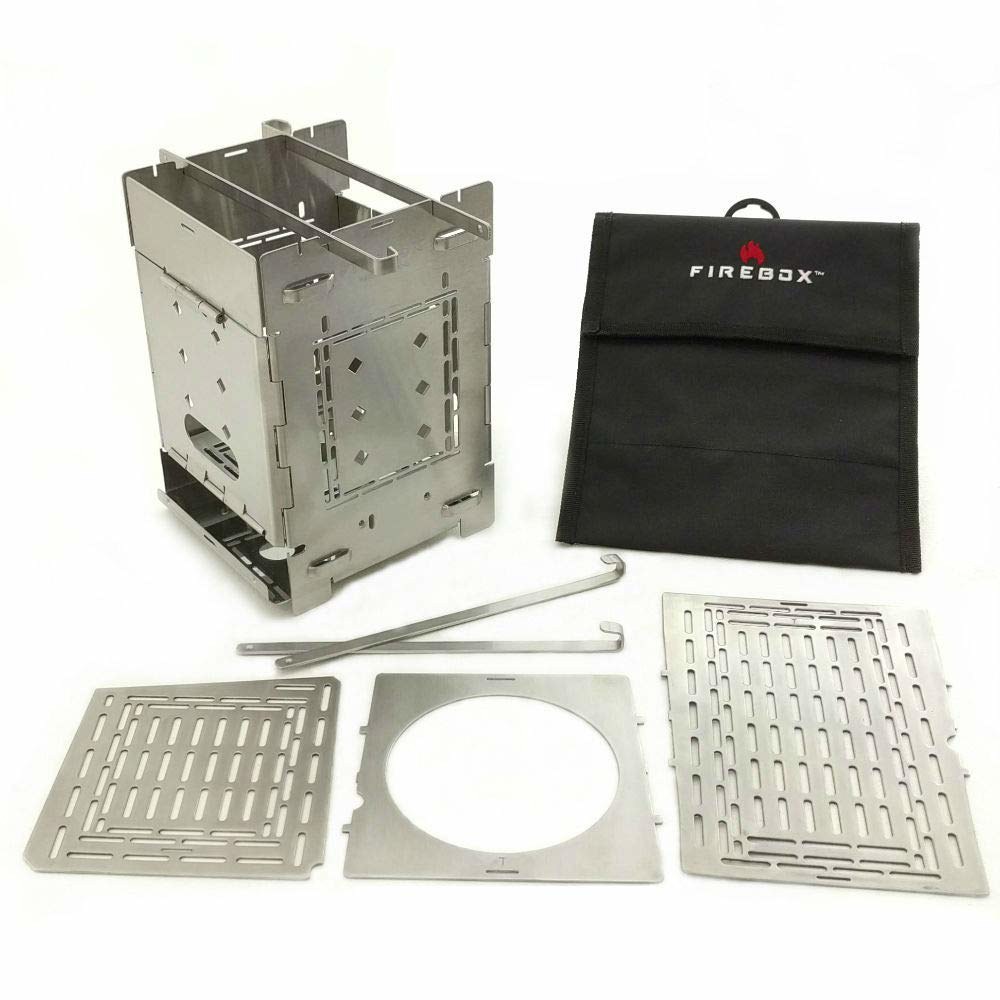 파이어박스 부시크래프트 캠프 스토브 키트 - 우드 버닝/멀티 연료 접이식/접이식 휴대용 캠프파이어 모델 2 5인치 / G2-5인치 스테인리스 스틸 캠핑 187,900원