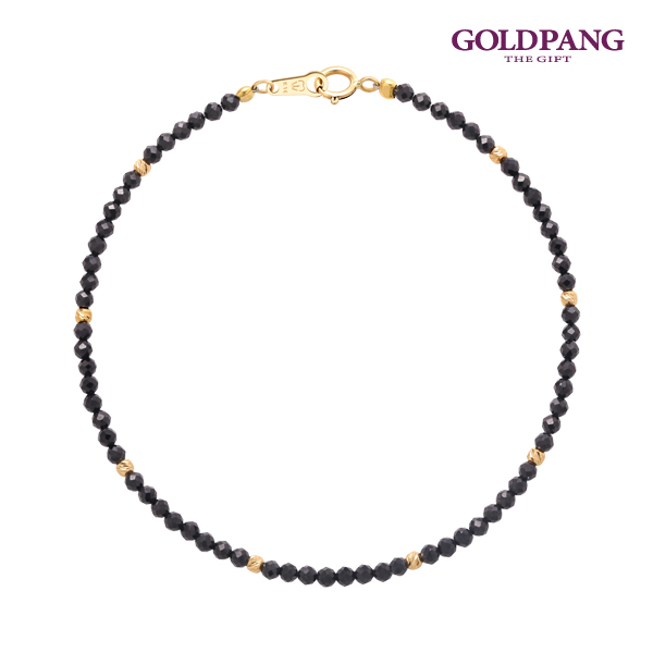 골드팡 14k 비비드젬스톤 블랙스피넬 비즈팔찌 팔찌 (당일도착) 여성 데일리 원석포인트 레이어드추천 여름패션 생일서물추천 88,000원