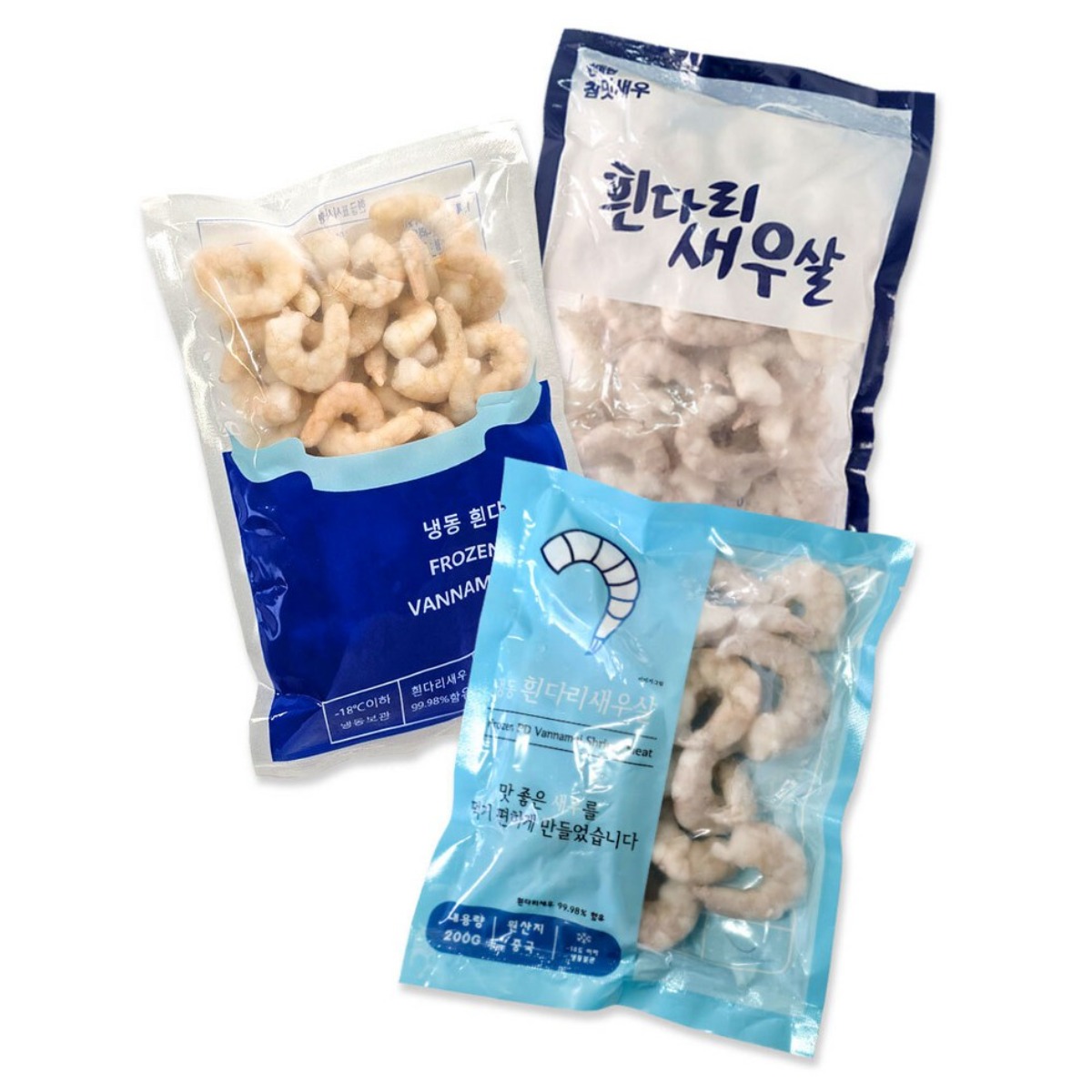 [씨기프트]생새우살 200gX10개 총 2kg 1박스 도매 업소 식자재 월남쌈 이유식 깐 새우, 51/70 35,900원