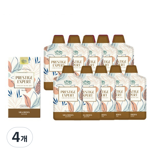 키라니아 프레스티지 엑스퍼트 새치 염색제 10p, 밀크브라운, 4개 103,200원