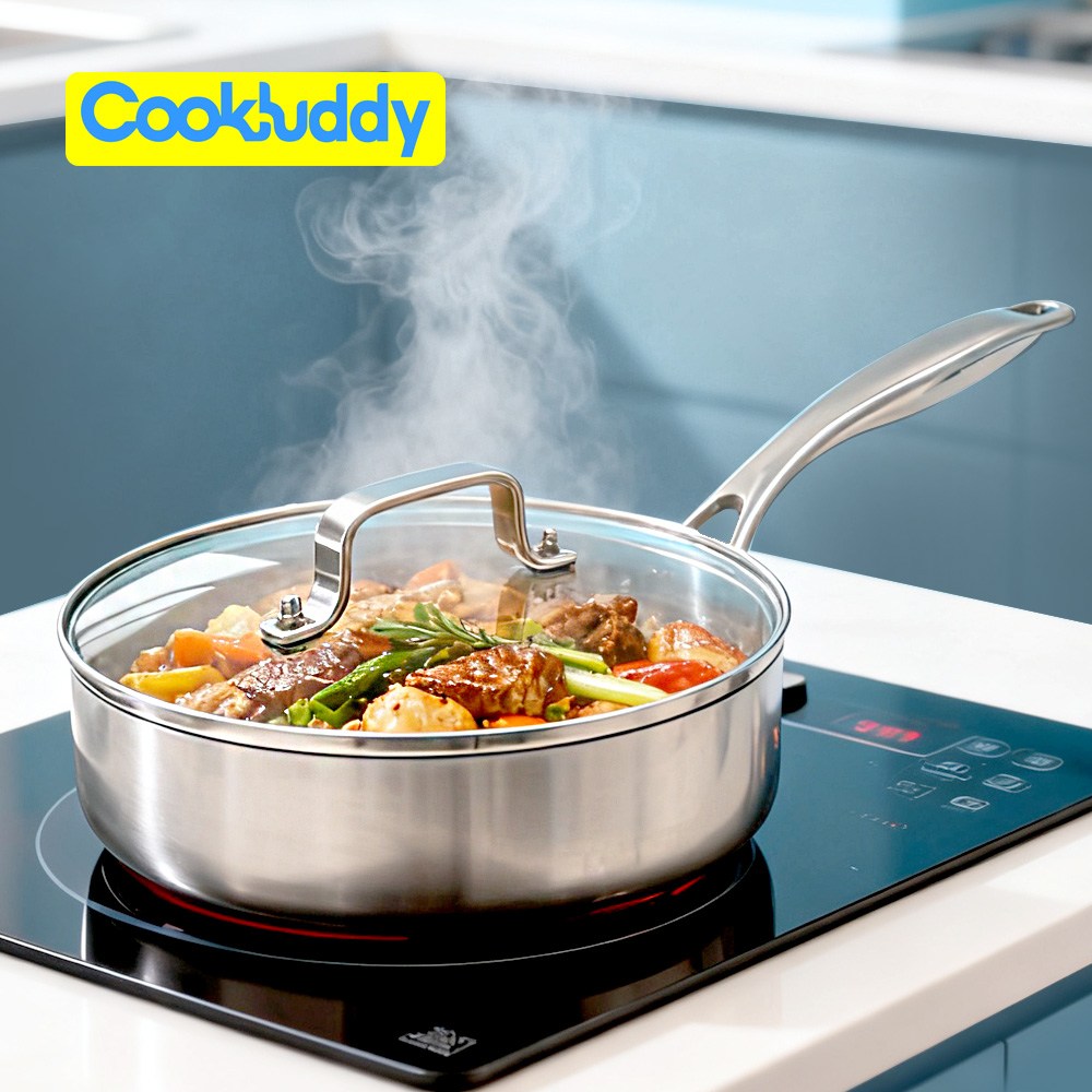 CookBuddy 304 스텐 후라이팬  통3중 인덕션 스텐 프라이팬 33,900원
