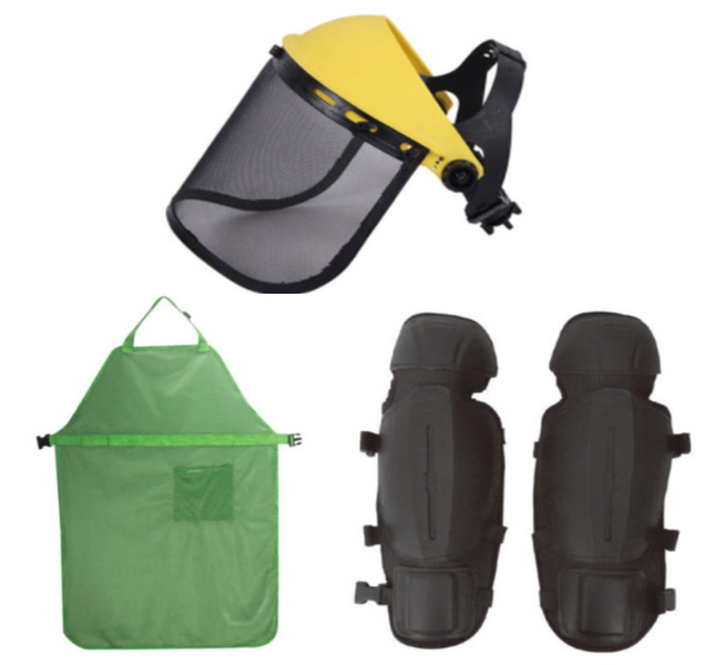 UDT 예초기 작업 3종 세트 구성 안면보호구 무릎보호대 벌초 앞치마 39,900원