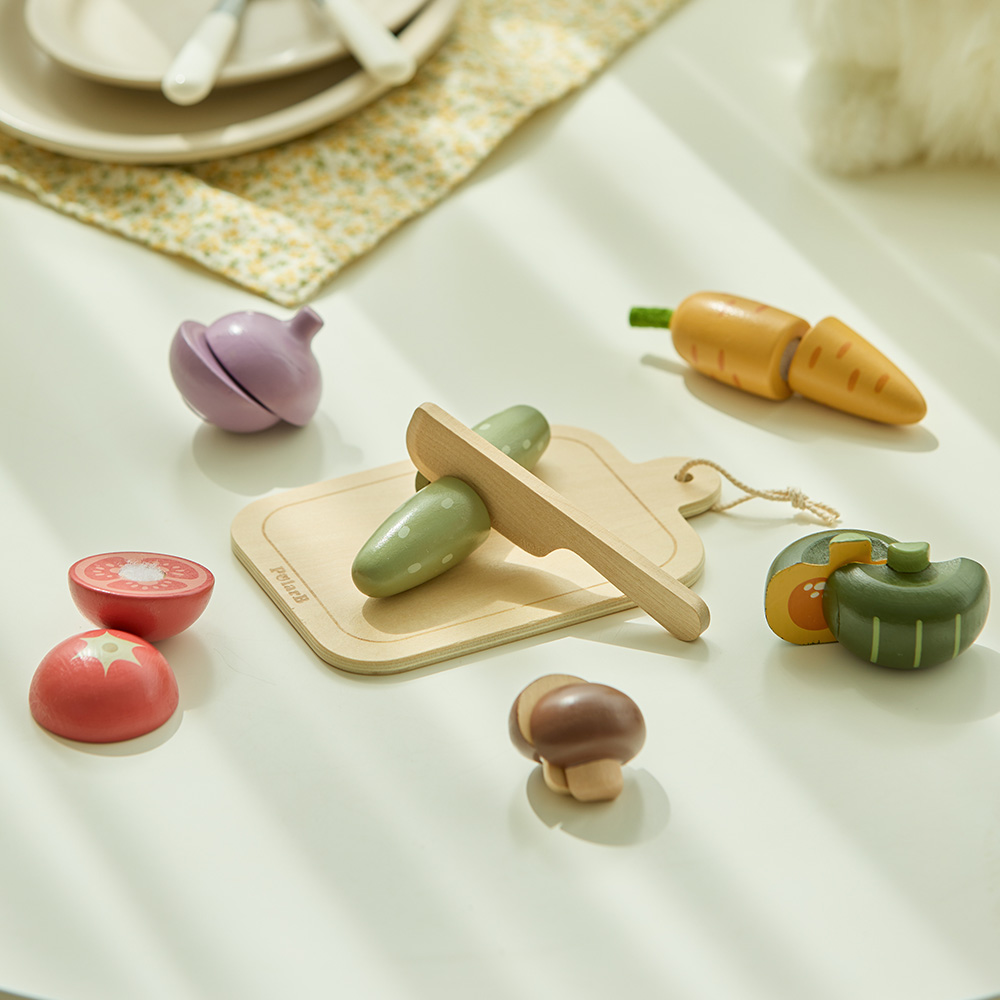 원목 과일 자르기 유아용 야채 장난감 주방 소꿉 놀이 세트 폴라비 3종 28,000원