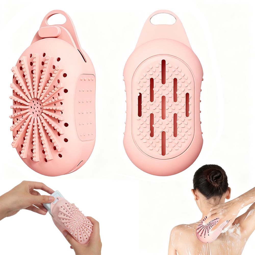 루베이 실리콘 비누 비누받침 풍성한 거품 폭풍 스크럽 보디 마사지기, 1개, 핑크색 9,900원