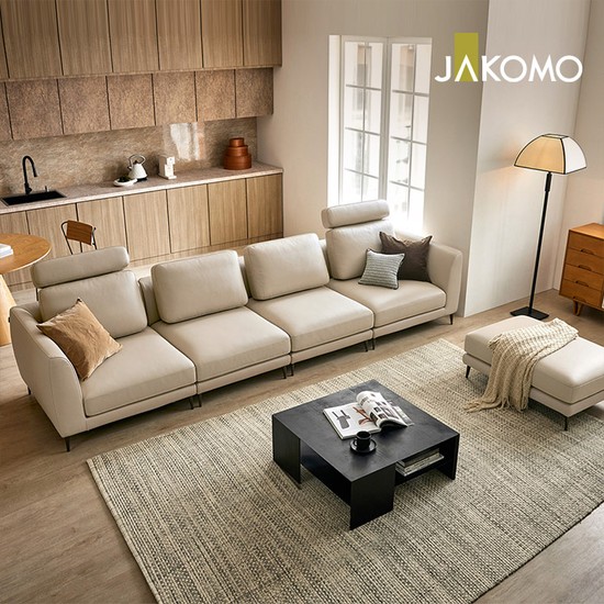 비기닝 모듈 6인 천연면피 소가죽 소파+스툴 3,920,000원