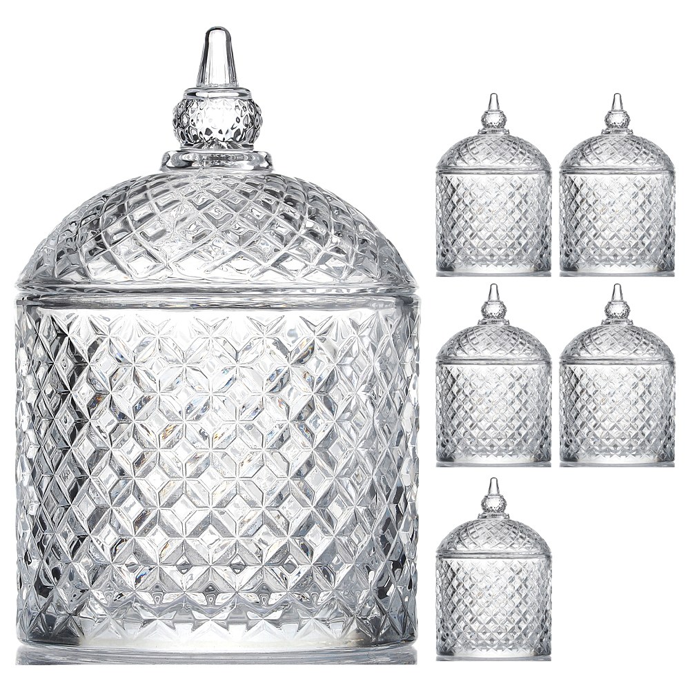 크리스탈 돔불꽃 투명300ml 6개 캔들용기 공병 캔들만들기 향초 12,100원