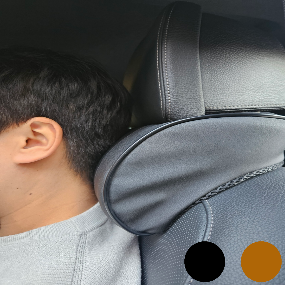 다온리빙 차량용 가죽 메모리폼 목쿠션, 1개, 블랙 9,900원