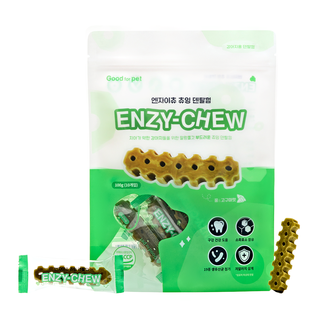굿포펫 엔자이츄 강아지 덴탈 껌, 1개, 100g, 꿀고구마맛 9,500원