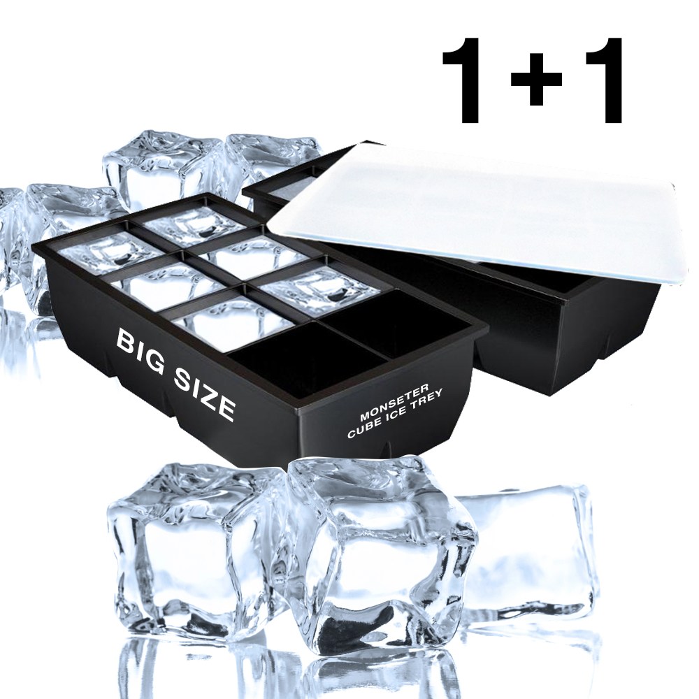 (1+1) 몬스터큐브 하이볼 얼음틀 사각 왕얼음 위스키 대형 실리콘 8구 27,900원