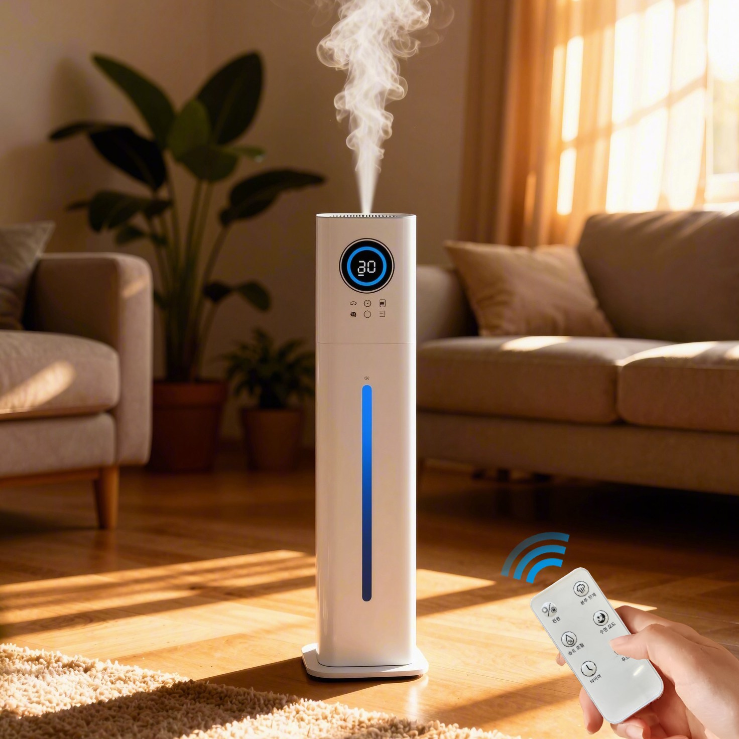 리치매직 11L 대용량 스마트 초음파 가습기, UV 살균 +자동 습도 조절 2 in 1 디퓨저 겸용, 가정용/사무실용 ,무드등 +AS 5년, 횐색, 01 119,850원