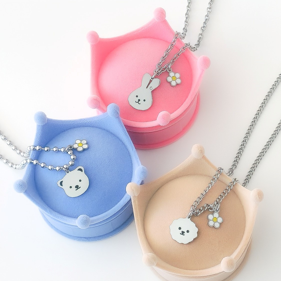 [케이스증정] 샤이니유 동물친구들 써지컬스틸 미아방지목걸이 팔찌 강아지 토끼 곰돌이, 1개 21,600원