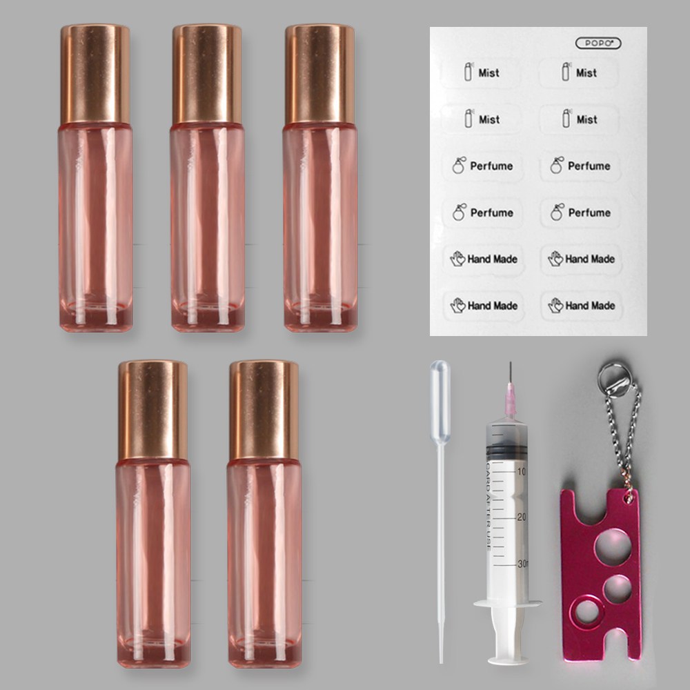 포포라운지 롤온공병 향수 용기 아로마 화장품 소분 공병 + 안전바늘 주사기 + 스포이드 + 롤온 오프너 + 스티커 10,900원