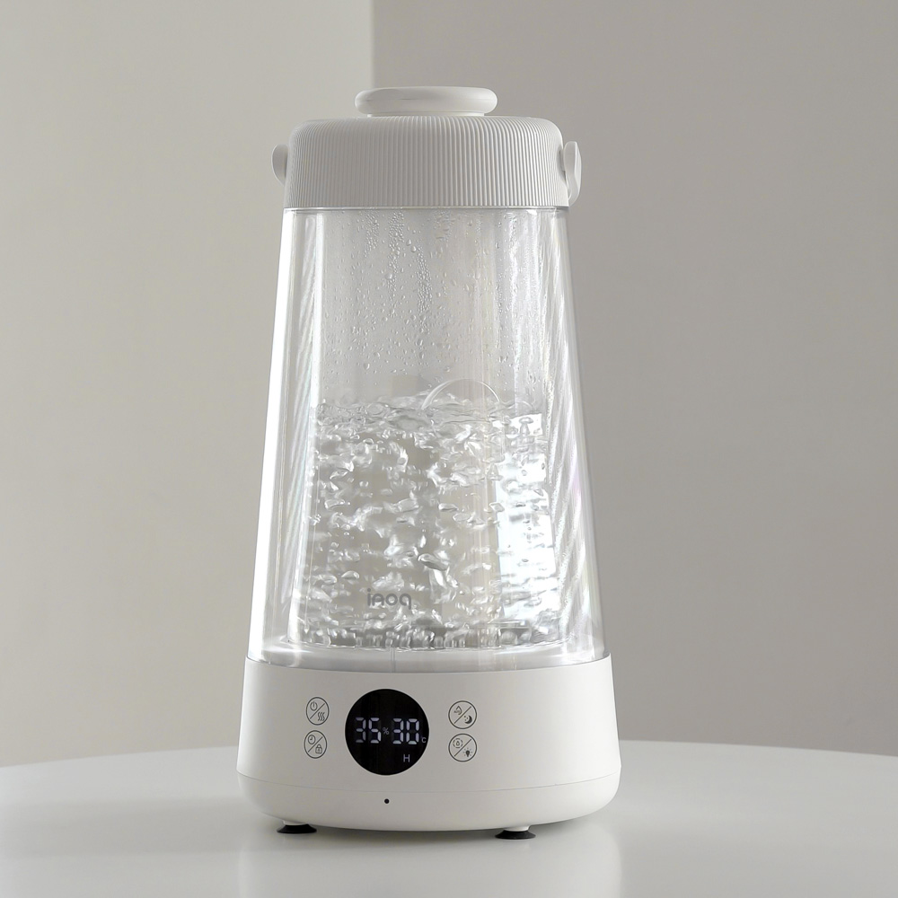 26년형 유리 살균 가열식 가습기 대용량 무소음 프리미엄 무드등, 화이트, 단품 159,000원