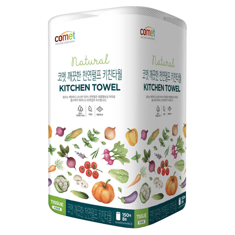 코멧 깨끗한 천연펄프 키친타월 6,990원