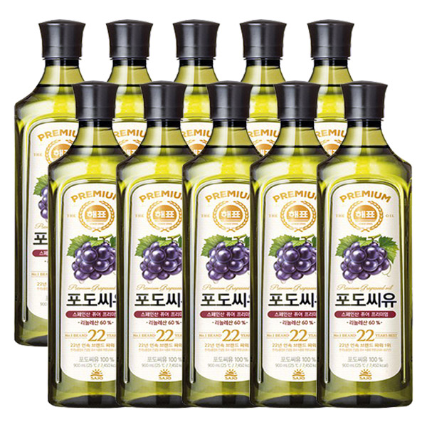해표 포도씨유, 900ml, 10개 55,300원
