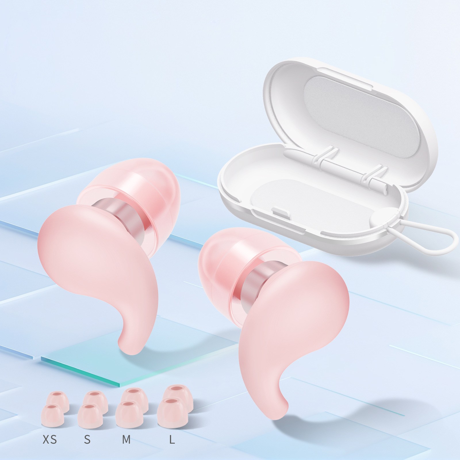 층간소음 수면용 귀마개 실리콘 차음 이어플러그 숙면 귀마개 XS S M L 세트 9,300원