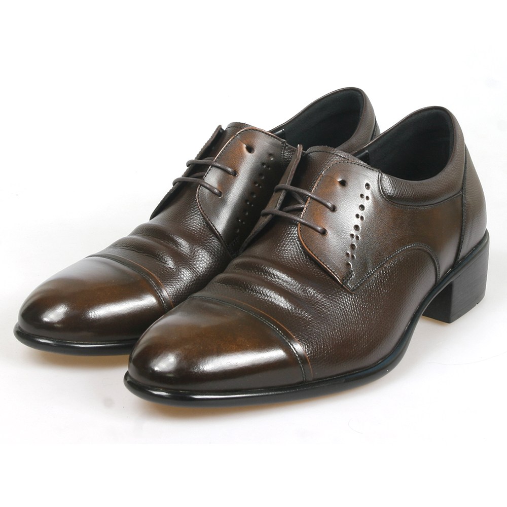 해피슈즈 96-LS-59-2 남자키높이6cm 남성구두 소가죽 국내제작 밤색구두 96,000원