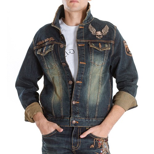 기사미 스컬타투패치 블루자켓 존재감자켓 할리패션  캠핑패션 CJ00224  Blue 164,700원