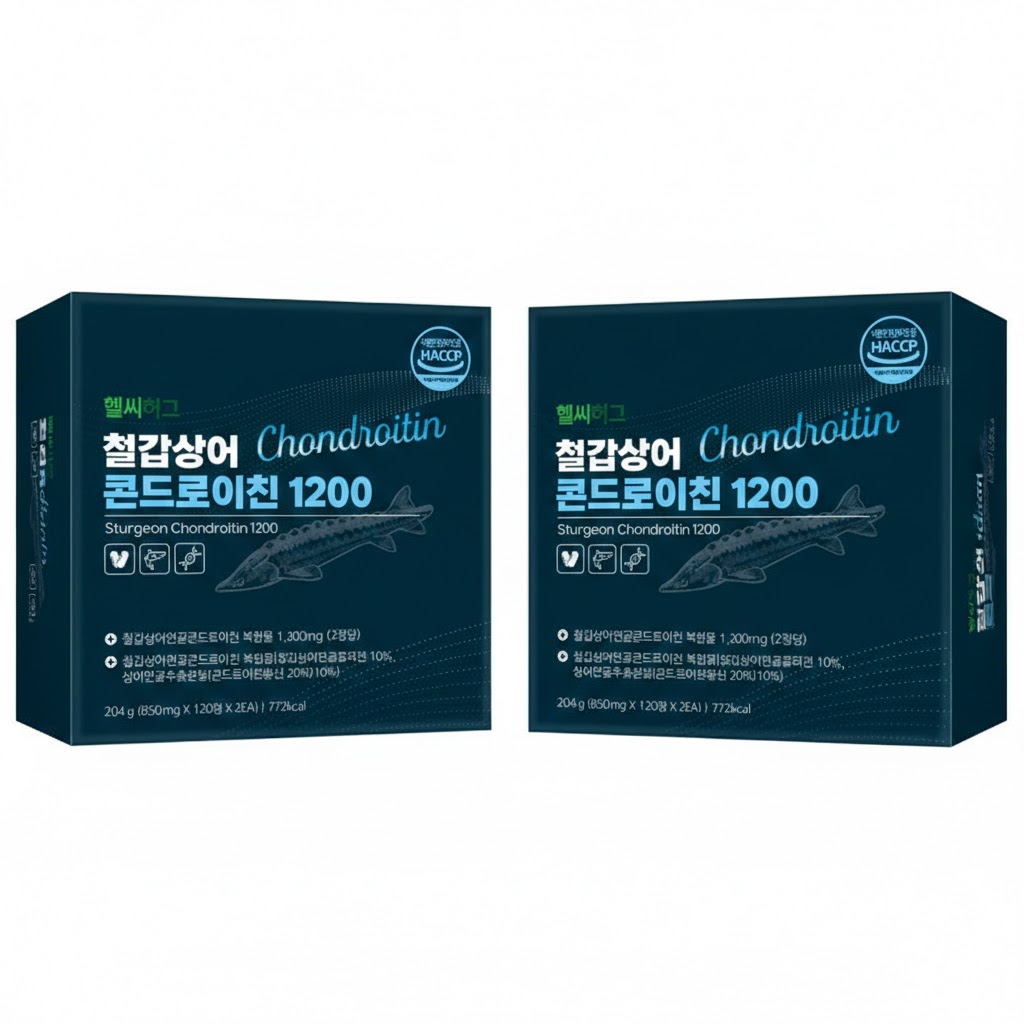 철갑상어 콘드로이친 1200 850mg 무릎 관절 연골 영양제 소연골 상어연골 MBP 보스웰리아 손가락 관절염, 2개, 240정 148,000원
